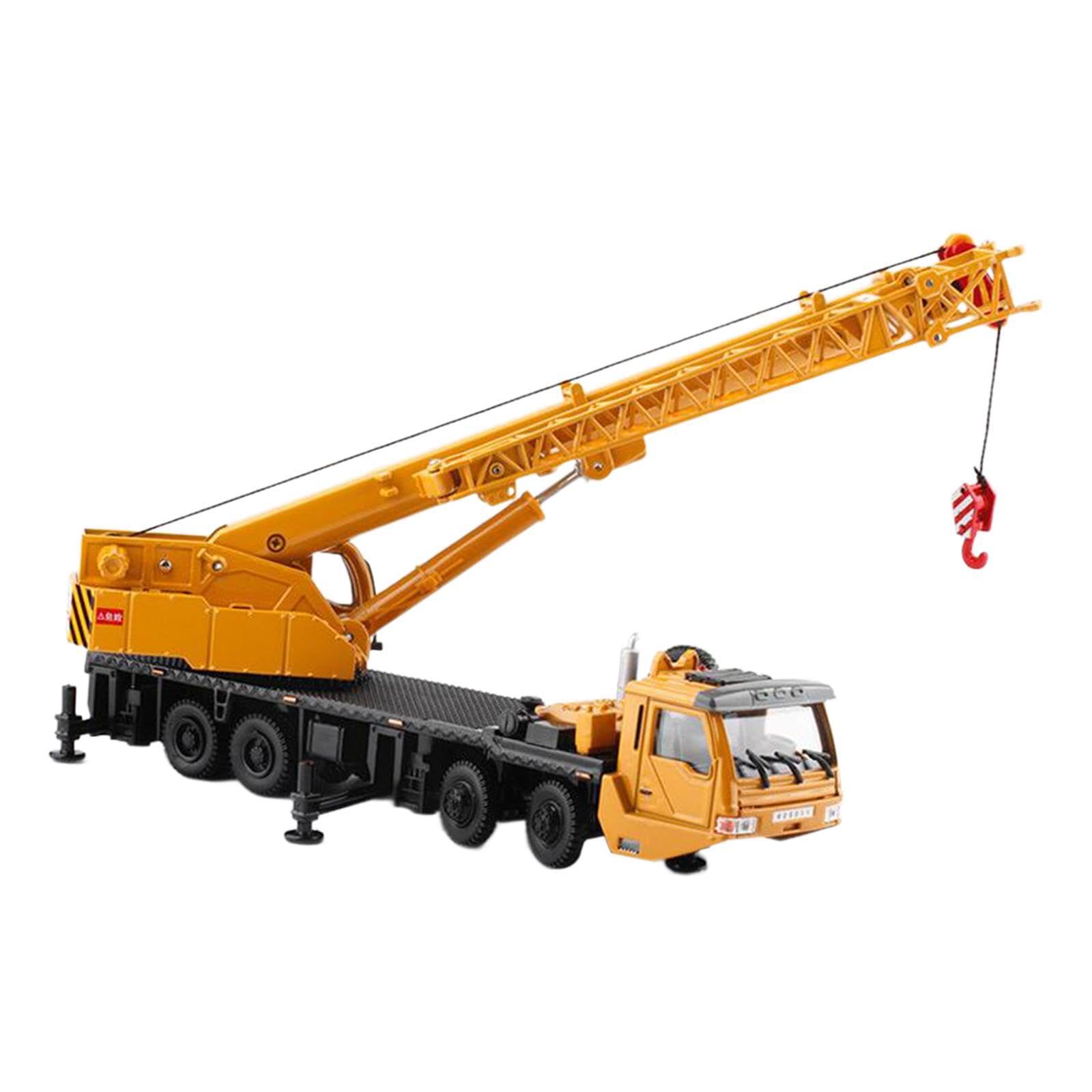 Colcolo – Grue Jouet 1:55 – Véhicule De Chantier Miniature – Bras 30 Cm, Rotation 360° – Cadeau Anniversaire Pour Enfants