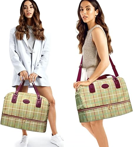 Miniatura 2 de Bolsas de fin de semana para mujer bolsa grande para la noche bolsa de viaje pequeña con compartimento para zapatos bolsa de mano con manga de