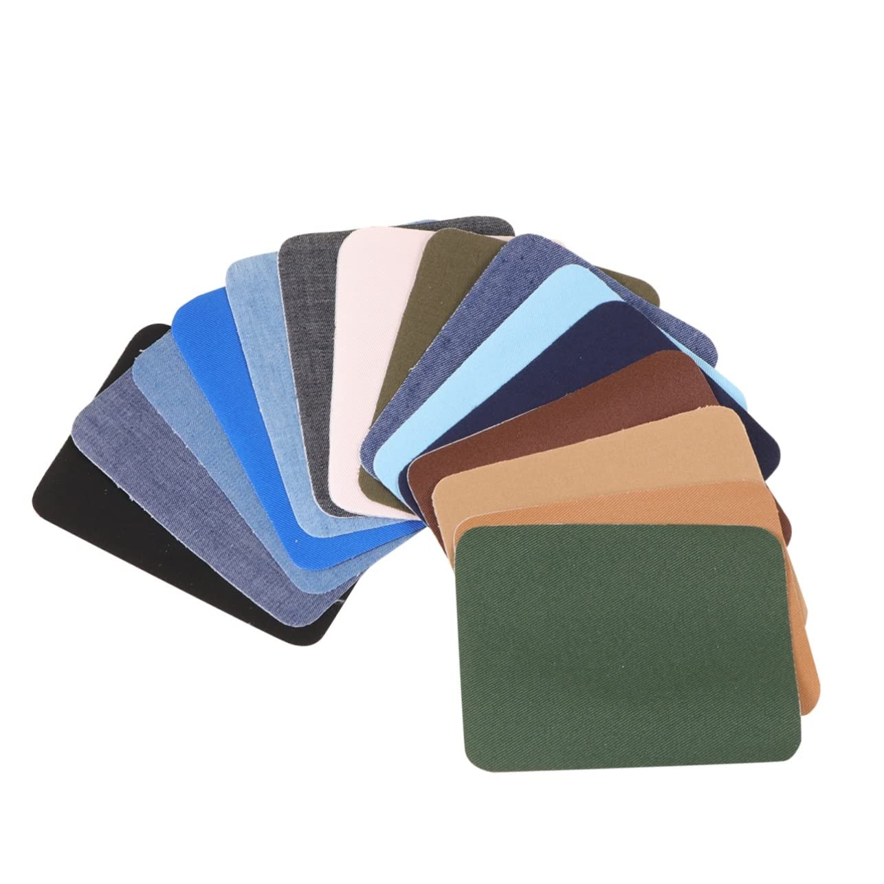 Tofficu 90pezzi Patches Denim Per Abbigliamento Kit Di Toppe Adesive Per Cucire e Riparare Maglioni Giacche e Pantaloni Mix Per Decorare e Rinforzare Tessuti