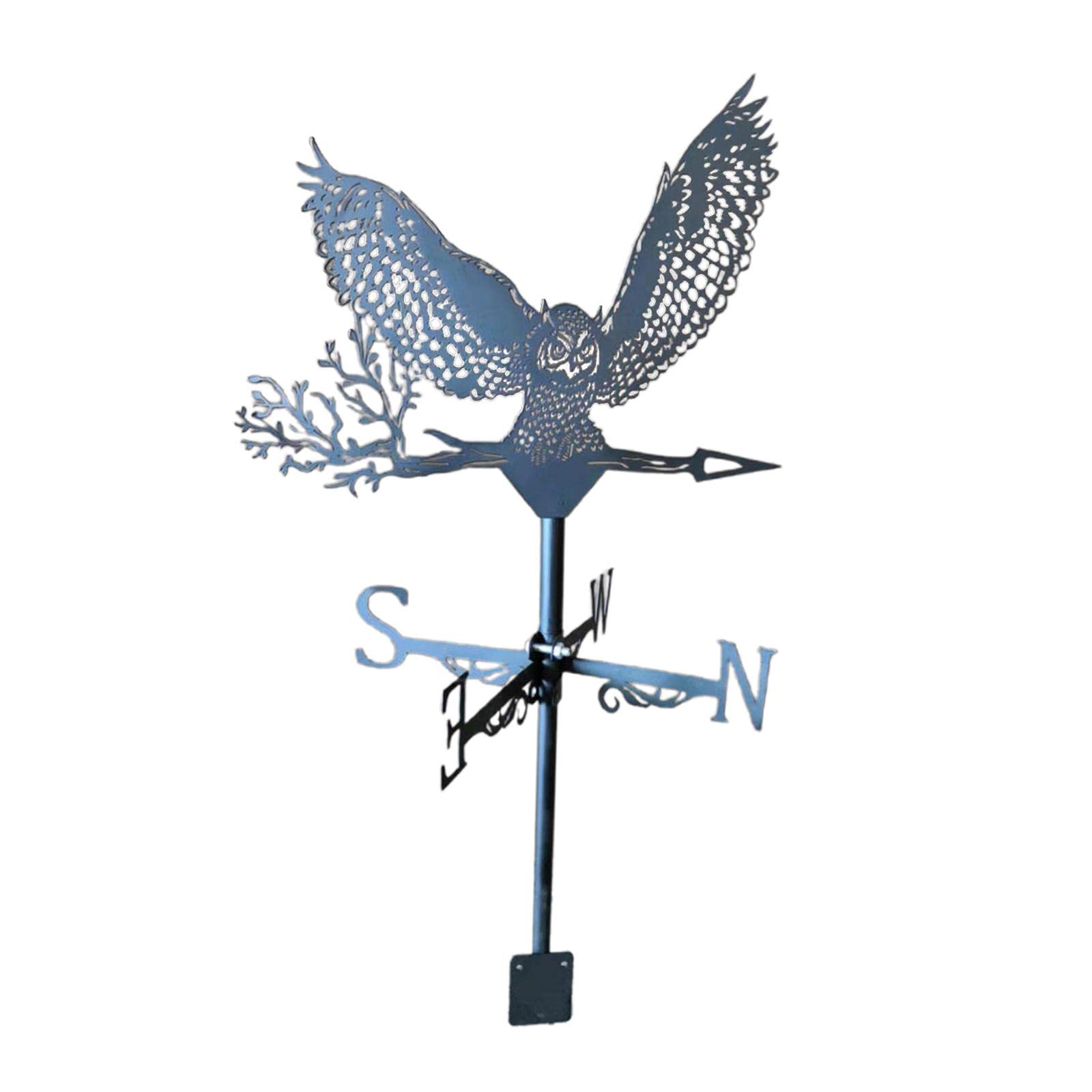 UJEAVETTE Roof Mount Weathervane Farm Scene Garden Stake Weather Vane Iron Craft-image-8