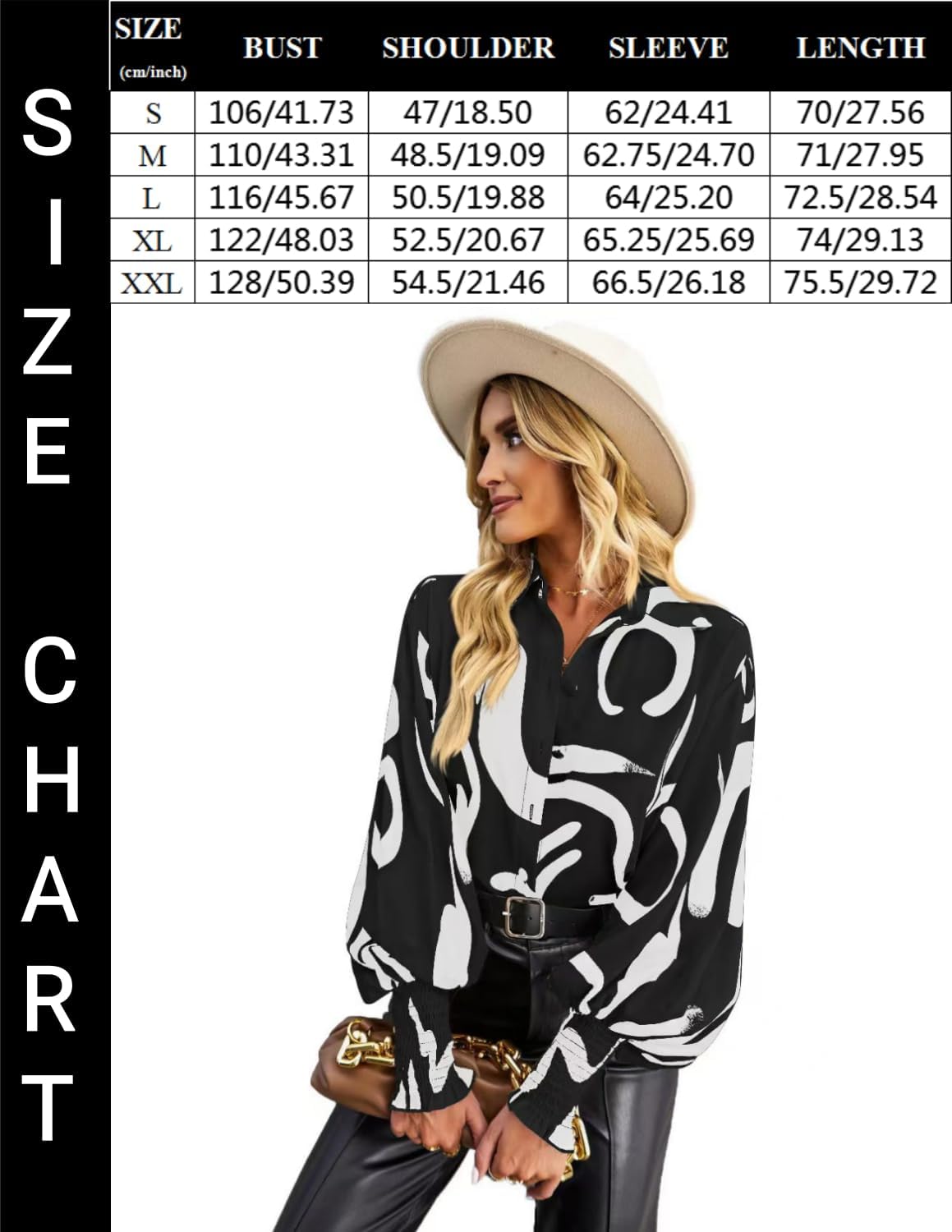 Blouse for Women Floral Print Blouse 2026 Long Sleeve Button Down Casual Fall Boho Oversized Tops Shirts - Image 4