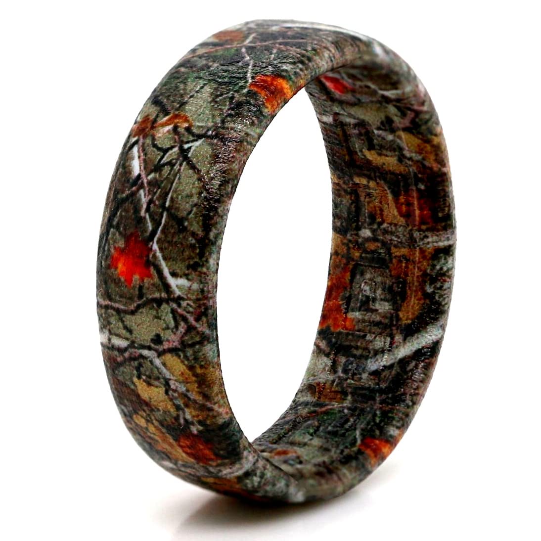Kingsway Jewelry Brown Camo Silicone Ring – Unisex Silicone Wedding Band  Men and Women – Breathable Rubber Wedding Rings with Air Channels – Lifetime