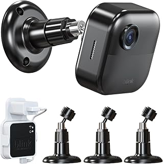Mount for Blink Outdoor 4 Camera, 360 ° Adjustable Wall Mount with Blink Sync Module 2 Outlet Mount for Blink Outdoor 4th 3rd Gen Indoor Security Camera System. (Black, 3 Pack)
