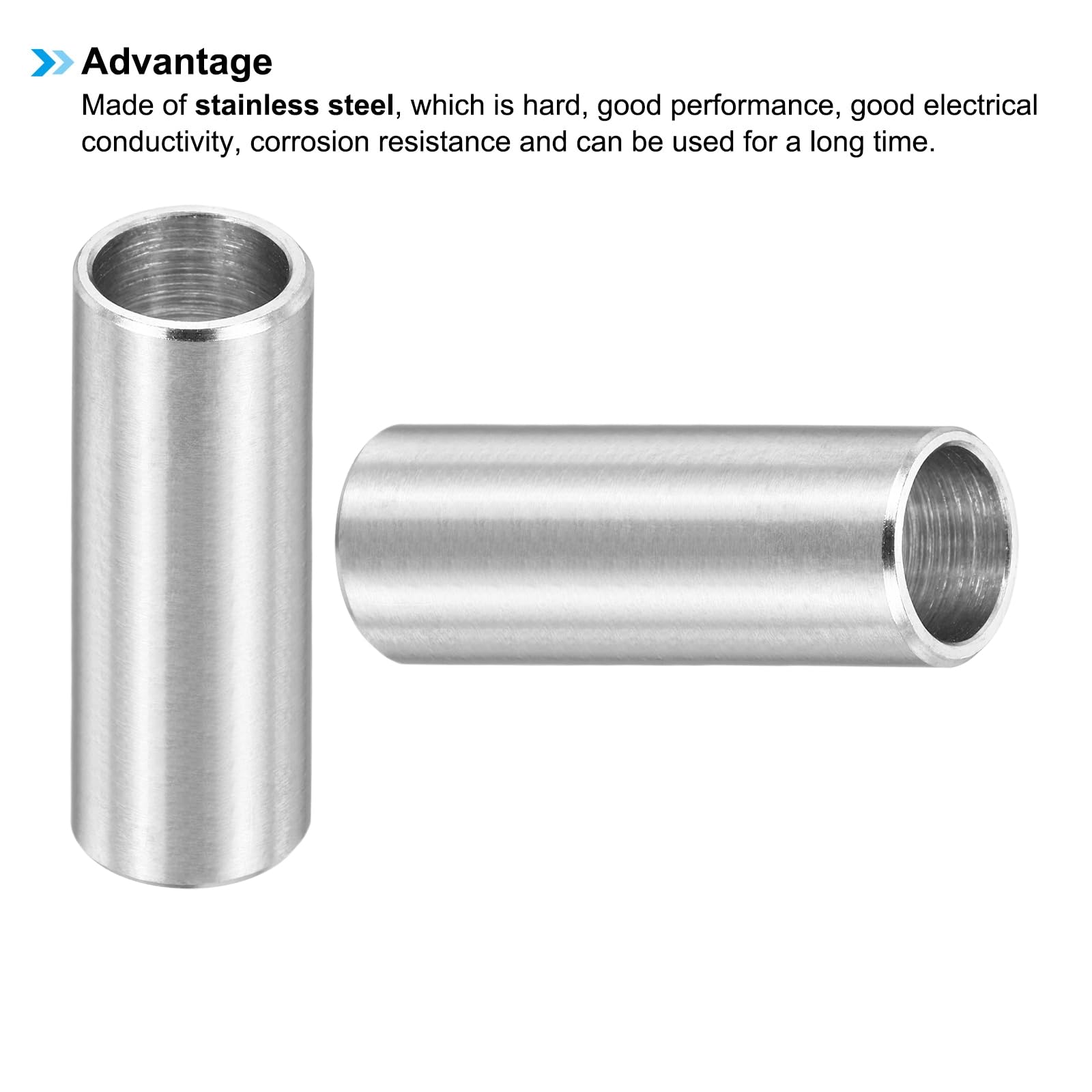 PATIKIL M8 Stainless Steel Spacers, 12Pcs Metal Spacer 8mm ID x 10mm OD x 30mm L Screw Standoff for 5/16" or M8 Screw - Image 4