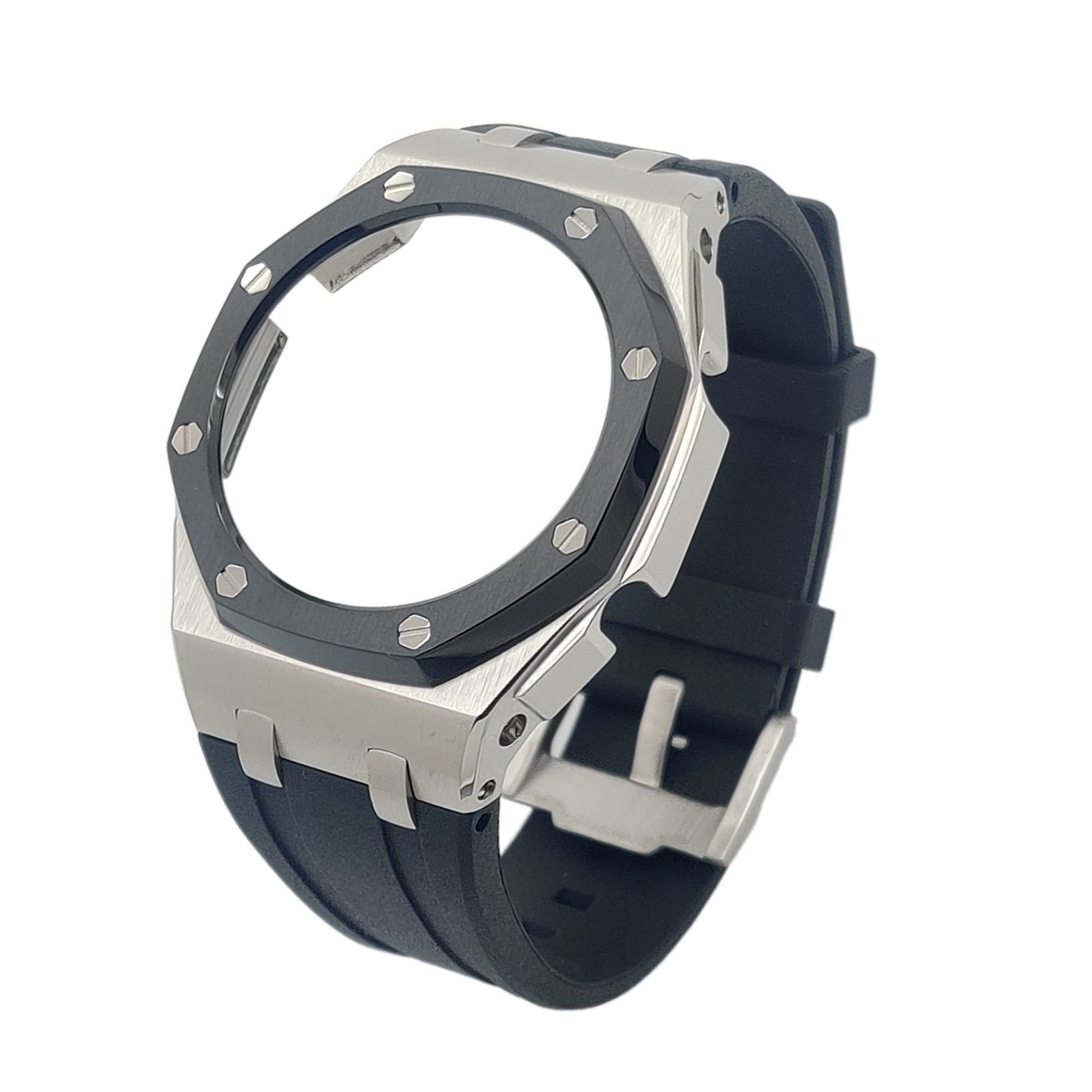 Hontao Ga2100 4rd Casioak Offshore Metal Watch Bezel Viton Strap