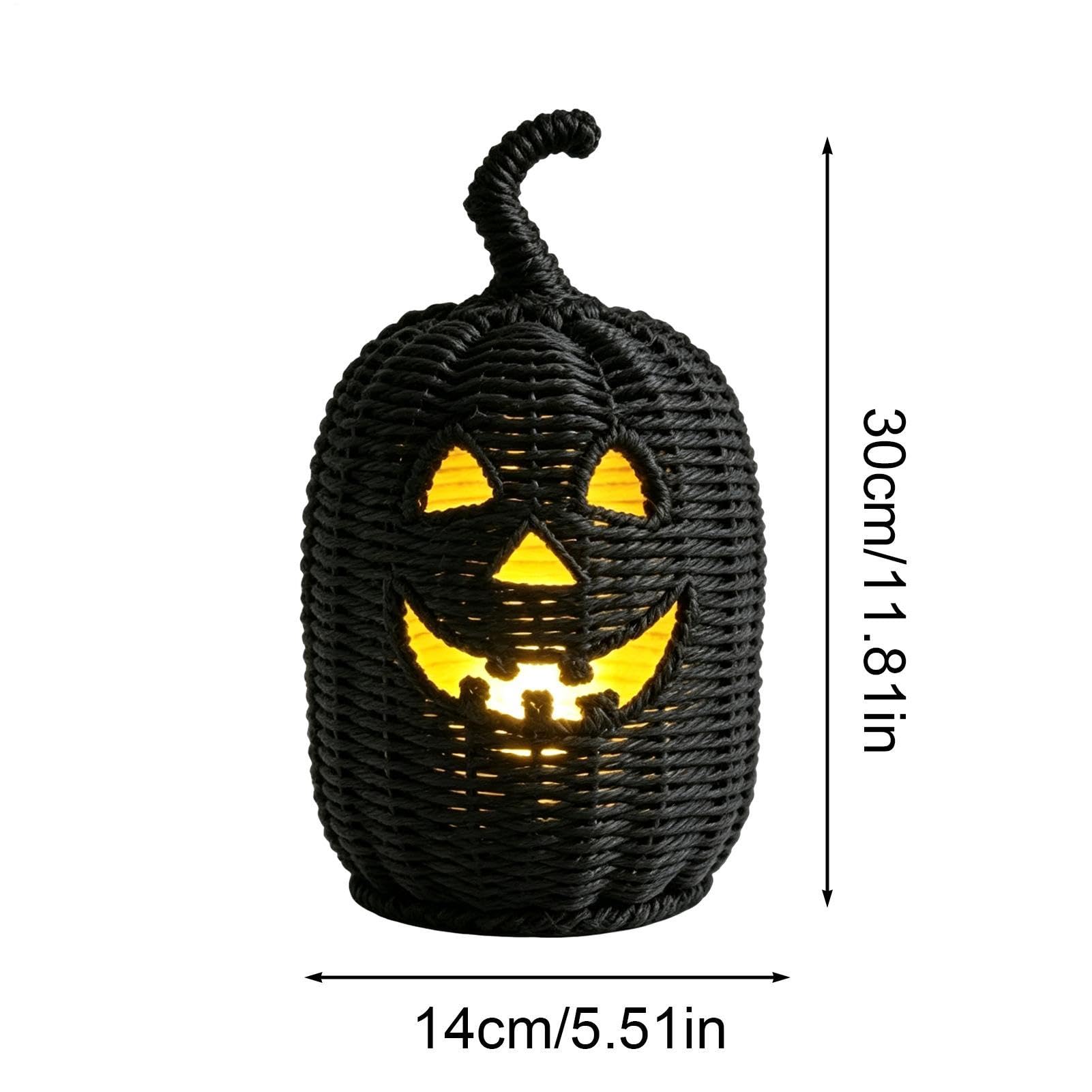 Geflochtener Halloween-Kürbis LED-Kerze Halloween-Aufbewahrungsbox