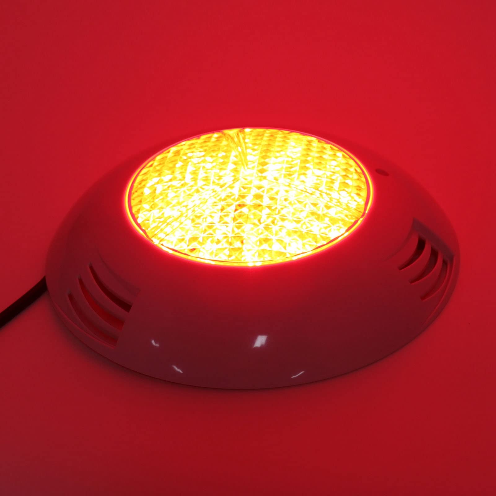 Fafeicy Oświetlenie Basenowe LED AC12V Światło Basenowe RGB 25W ABS PC IP68 Wodoodporne Zdalne Sterowanie Podwodne światło do Basenów Akwaria o Wysokiej Przepuszczalności Długa żywotność (25W)