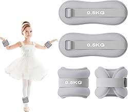 Gewichtsmanschetten 2PCS, Verstellbares Gewichte für Beine und Arme, 0.3/0.5kg Handgelenk Gewichte und Fußgewichte für Kinder Tanzen Bewegung und Anfänger, Laufen, Aerobic