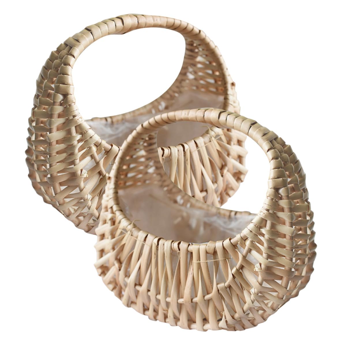 Panier à fleurs rustique GANAZONO tressé à la main en osier pour le couloir, lot de 2