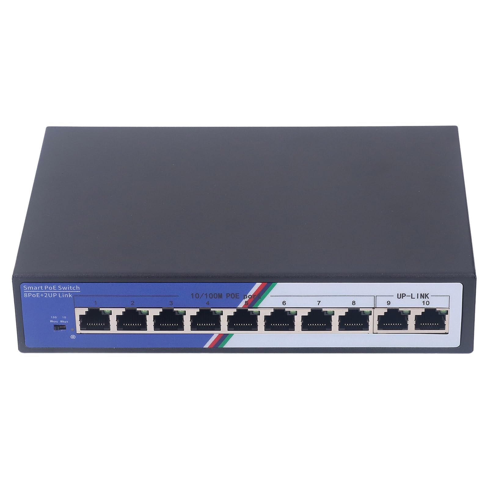 Generic 10 Ports Gigabit Interrupteur Ethernet Non géré pour la connectivité à Grande Vitesse dans l'environnement de Bureau - Plug and Play Network Hub pour Plusieurs Appareils (Plug UE 100-240V)