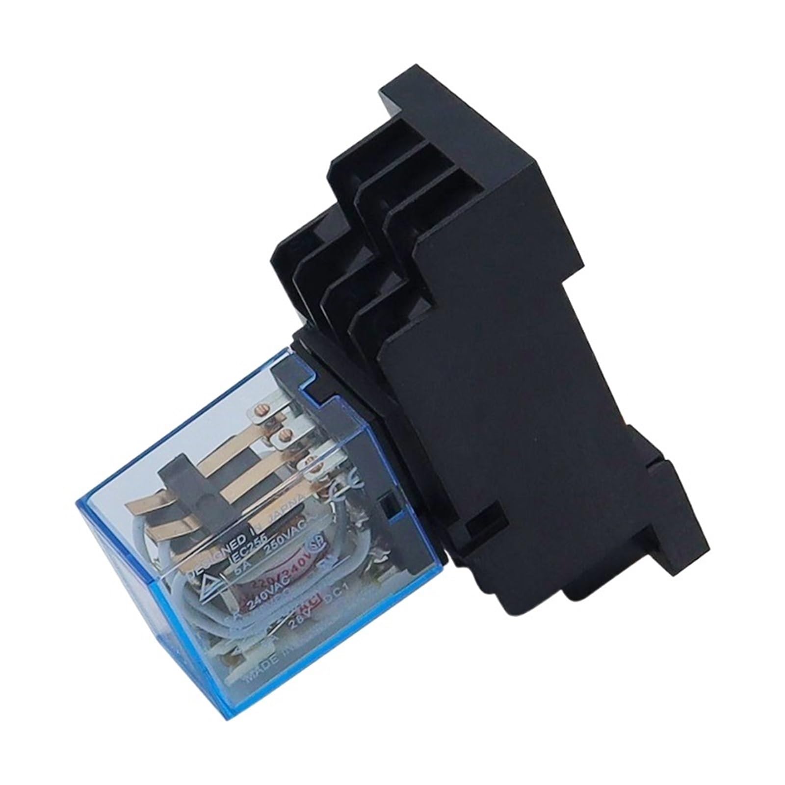 Juego de 10 relés MY3NJ HH53P 3NO3NC con base de zócalo, bobina, interruptor de relé electromagnético mini general, LED, CA 110/220 V, CC 6/24 V(AC,48V)