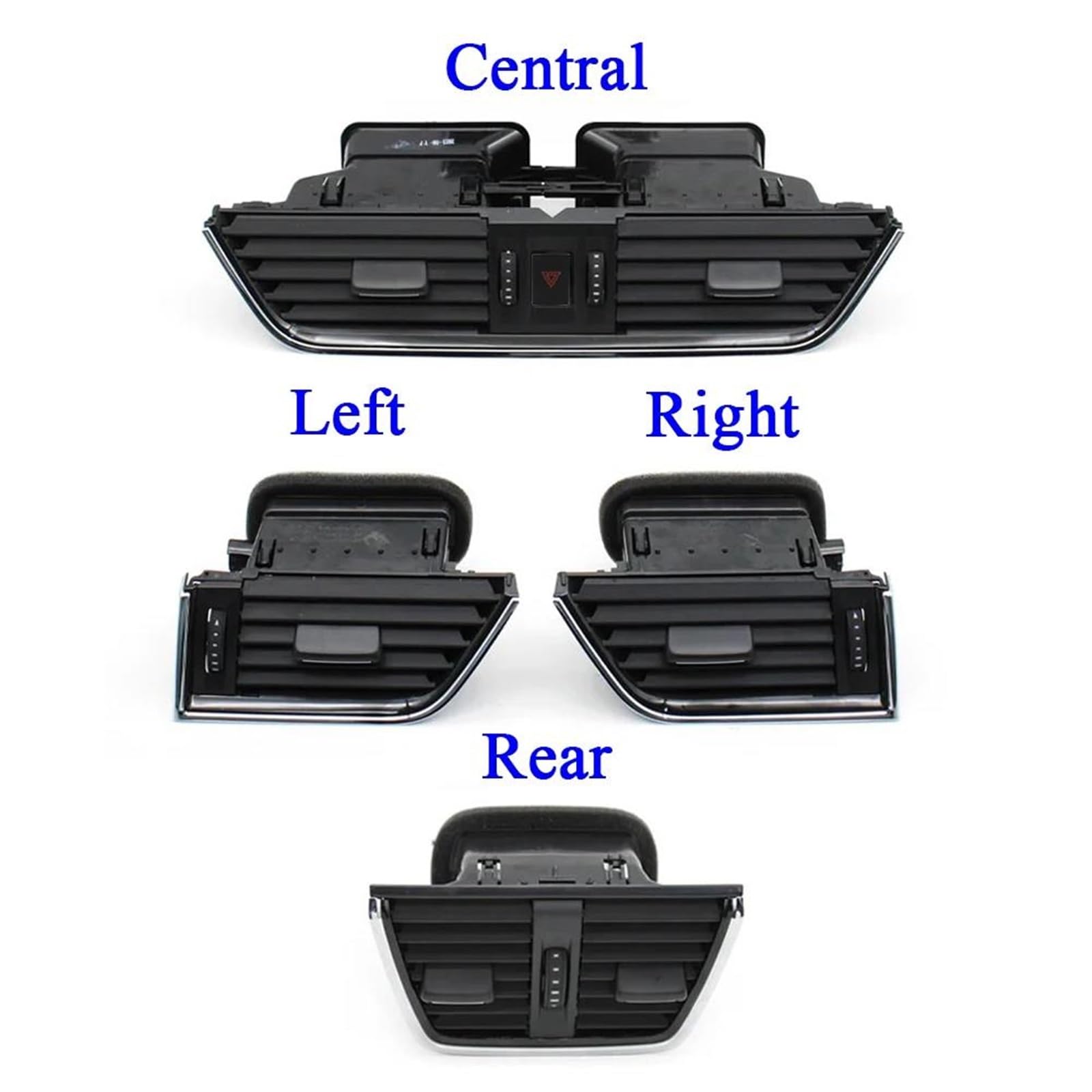 Auto Bocchette Aria Condizionata Per Skoda Per Octavia 3 A7 5E Per MK3 2015-2021 griglia ventilazione anteriore posteriore cruscotto auto gruppo 5E0820951 5E0819702 5ED819203(Central 1PC)