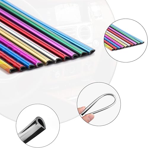 Miniatura 71 de 20 ribetes decorativos para aire acondicionado, universales, impermeables, flexibles, accesorios para interior de automóvil para la mayoría