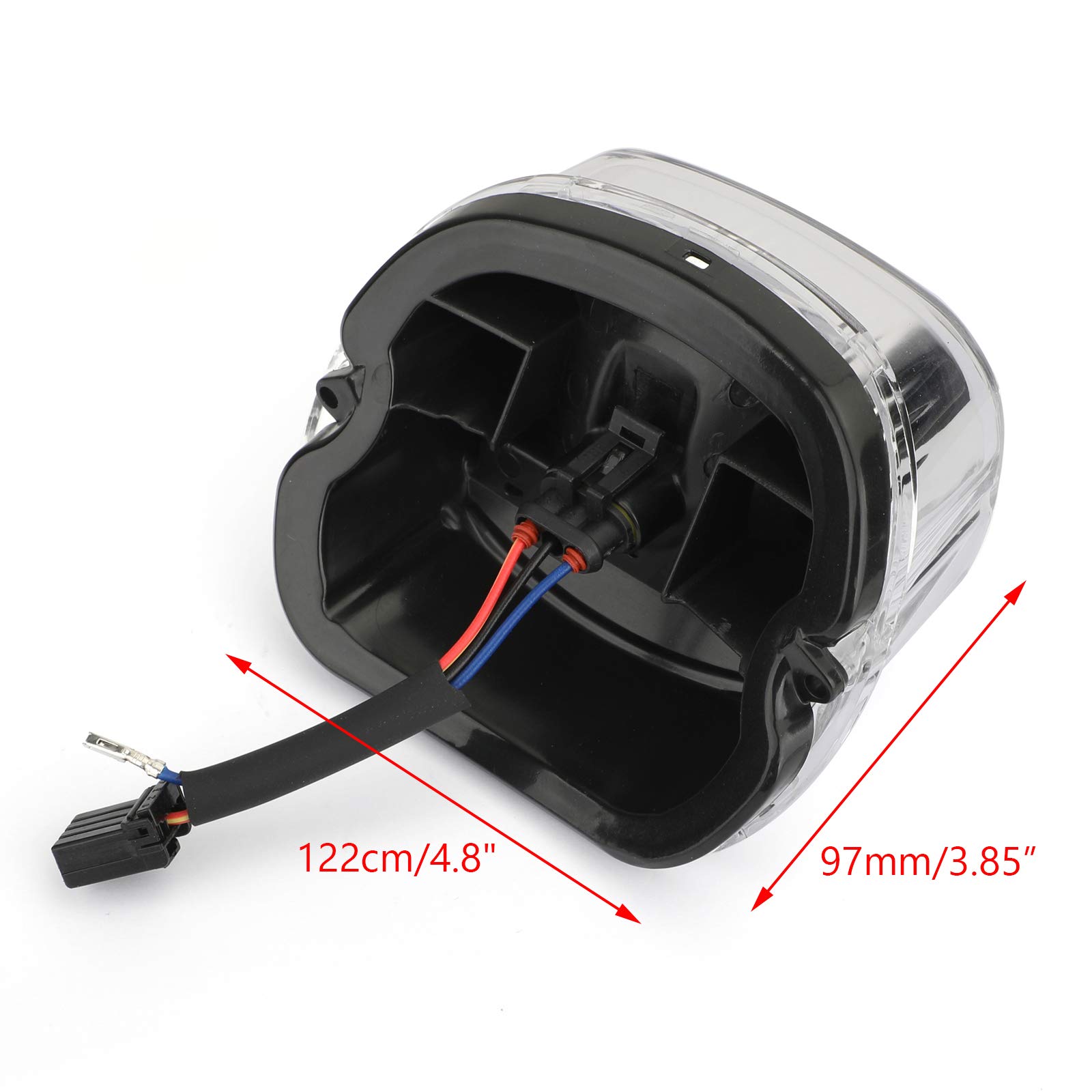 Areyourshop Red LED Tail Brake Light Lamp For Harley Sportster Dyna Softail Road King Glide fatboy Touring Road Glide Road King XL Chrome