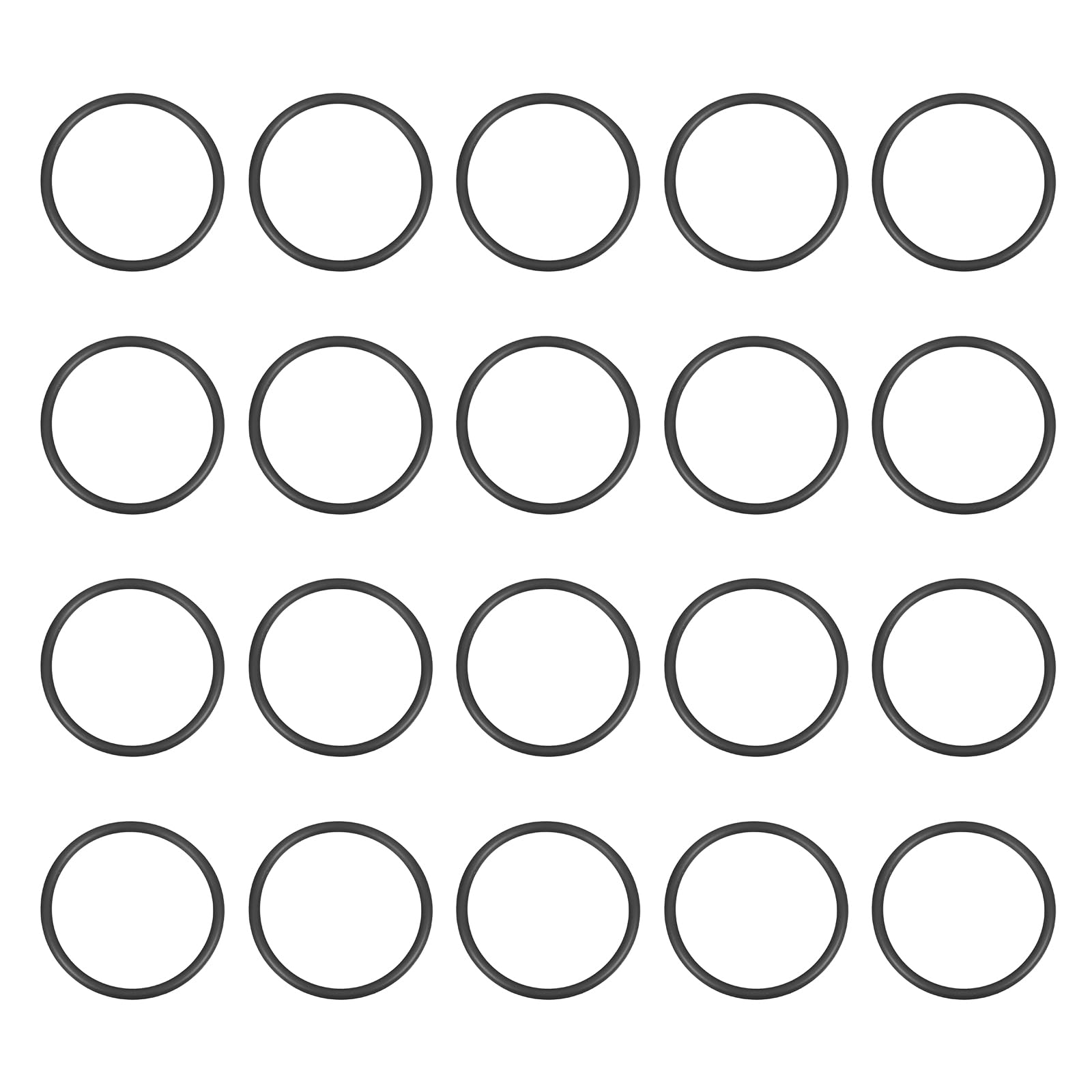 sourcing map 100Pcs AS-022 O-rings, EPDM O-Rings 1" ID, 1-31/32" OD, 1/16" Width Rubber Gasket Sealing Washers for Water Pipe Seals Water Connections Sinks (70 Durometer, Black) โ image 1