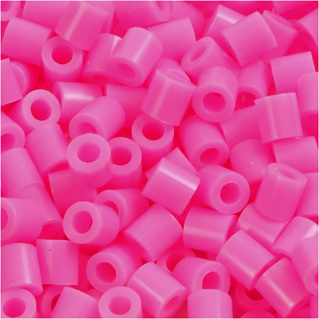 Citric Nabbi Melting beads ~Ø 5 x H 5 mm 1.100 pcs. bright pink neon #25, 1100-Piece