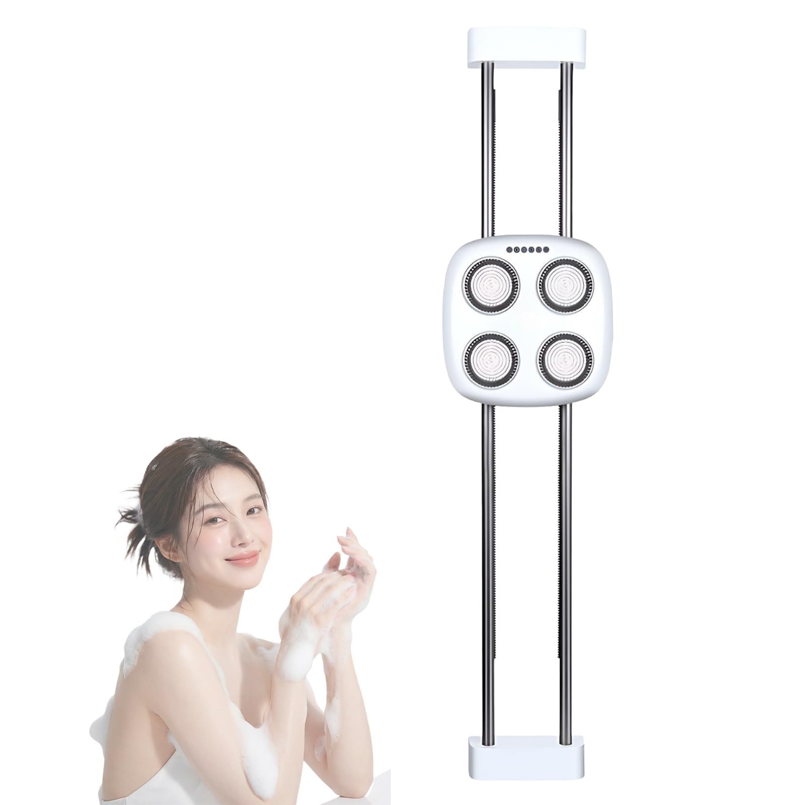 Cepillo De Baño Recargable 7800 mah, Rotación 360°, Masaje Corporal Completo, Uso Familiar Y Exfoliación Diaria De Espalda Y Piernas