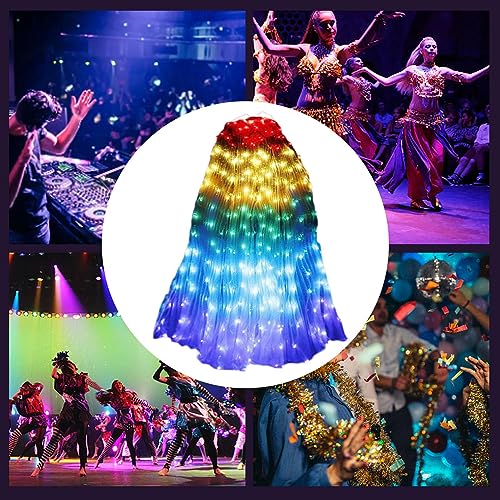 Asas de LED para dança do ventre – Adereços de desempenho de 360 graus Asa de LED – Capa de carnaval