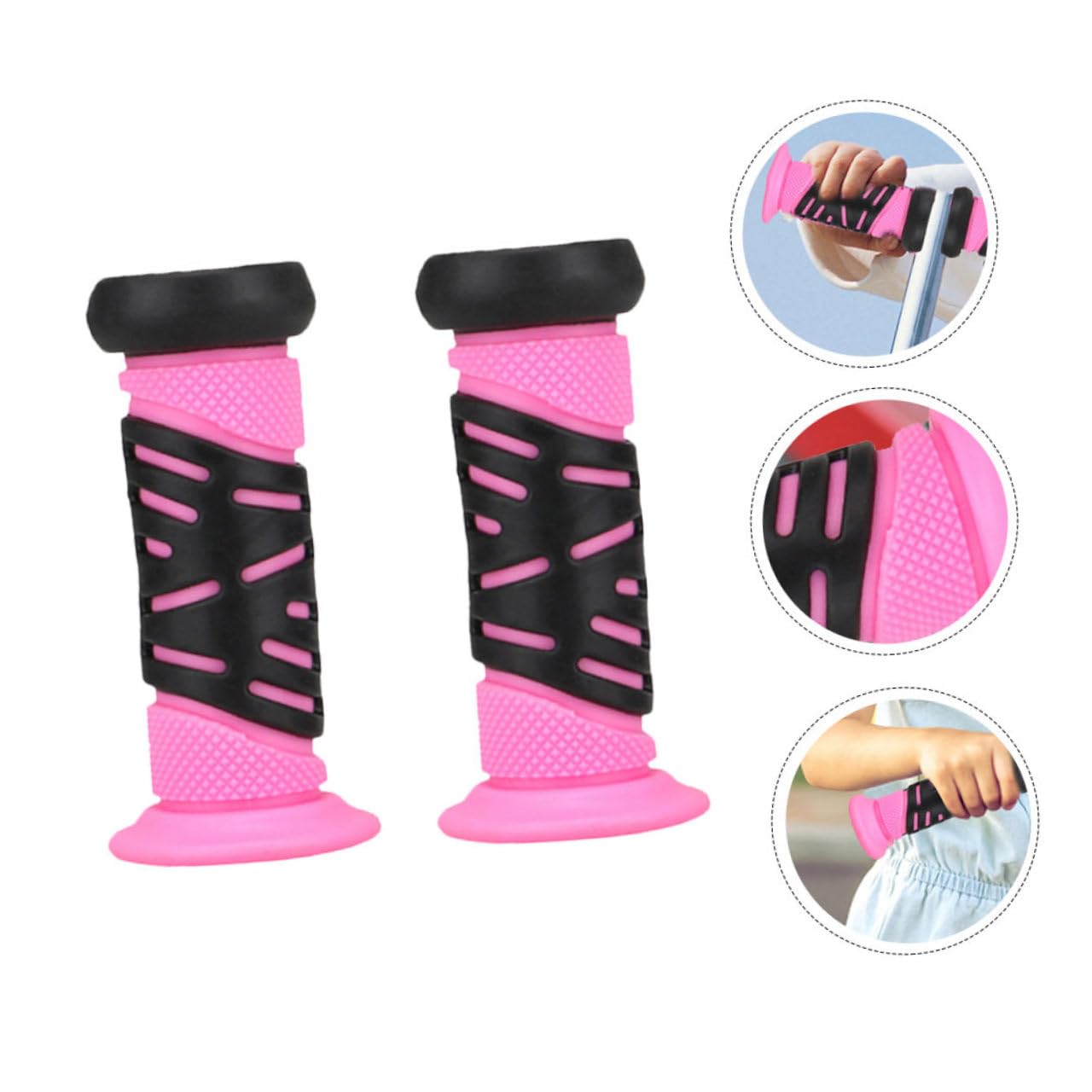 BESPORTBLE 3paires Poignées De Vélo Antidérapantes Caoutchouc pour Garçon Fille Grip Confortable Accessoire pour Draisienne Et Trottinette Set