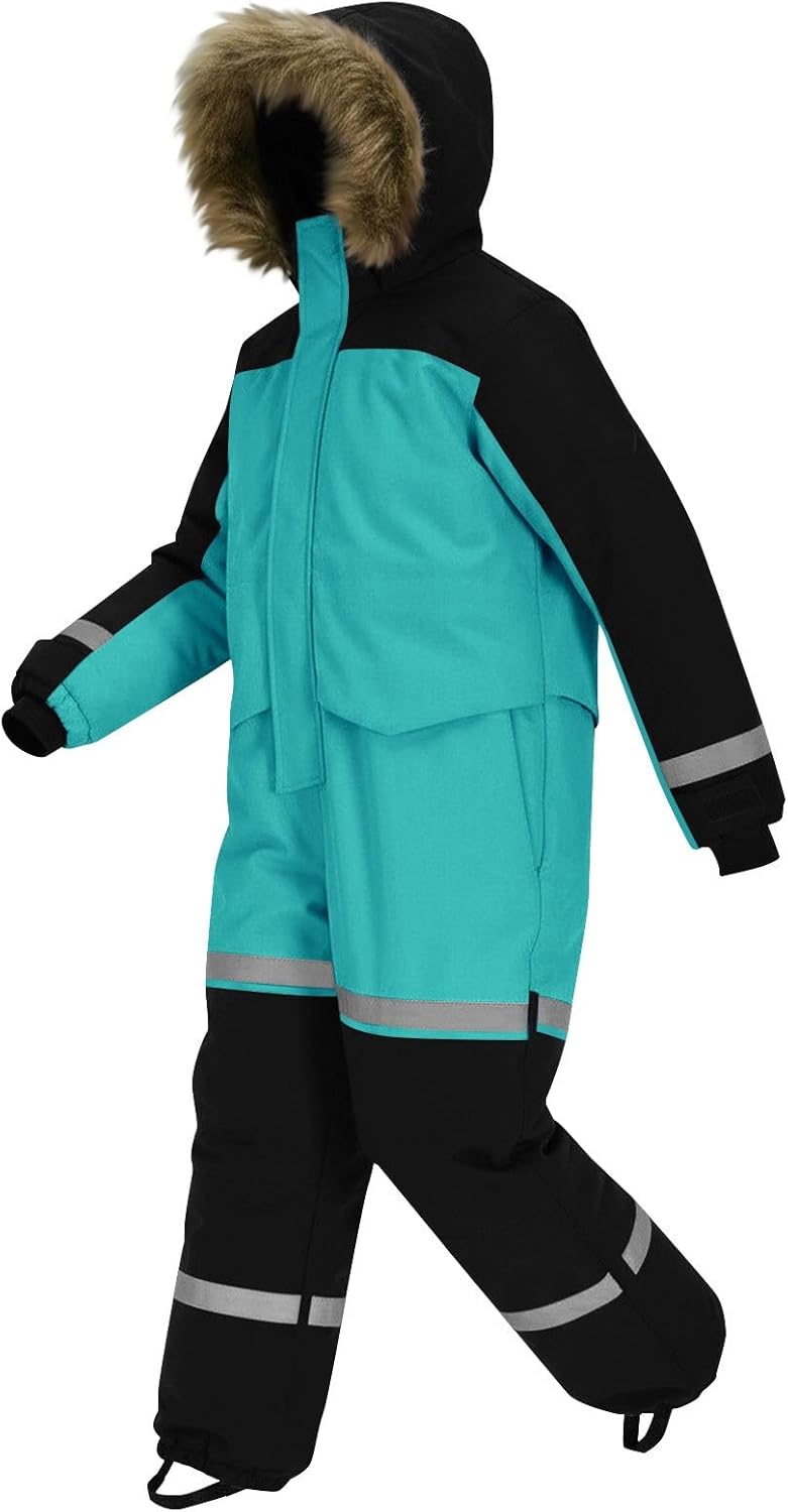 YRAETENM Snow Suit for Kids One Piece Boys Girls Snowboard Suits Ski Coveralls Winter Outdoor Waterproof Windproof Snowsuits