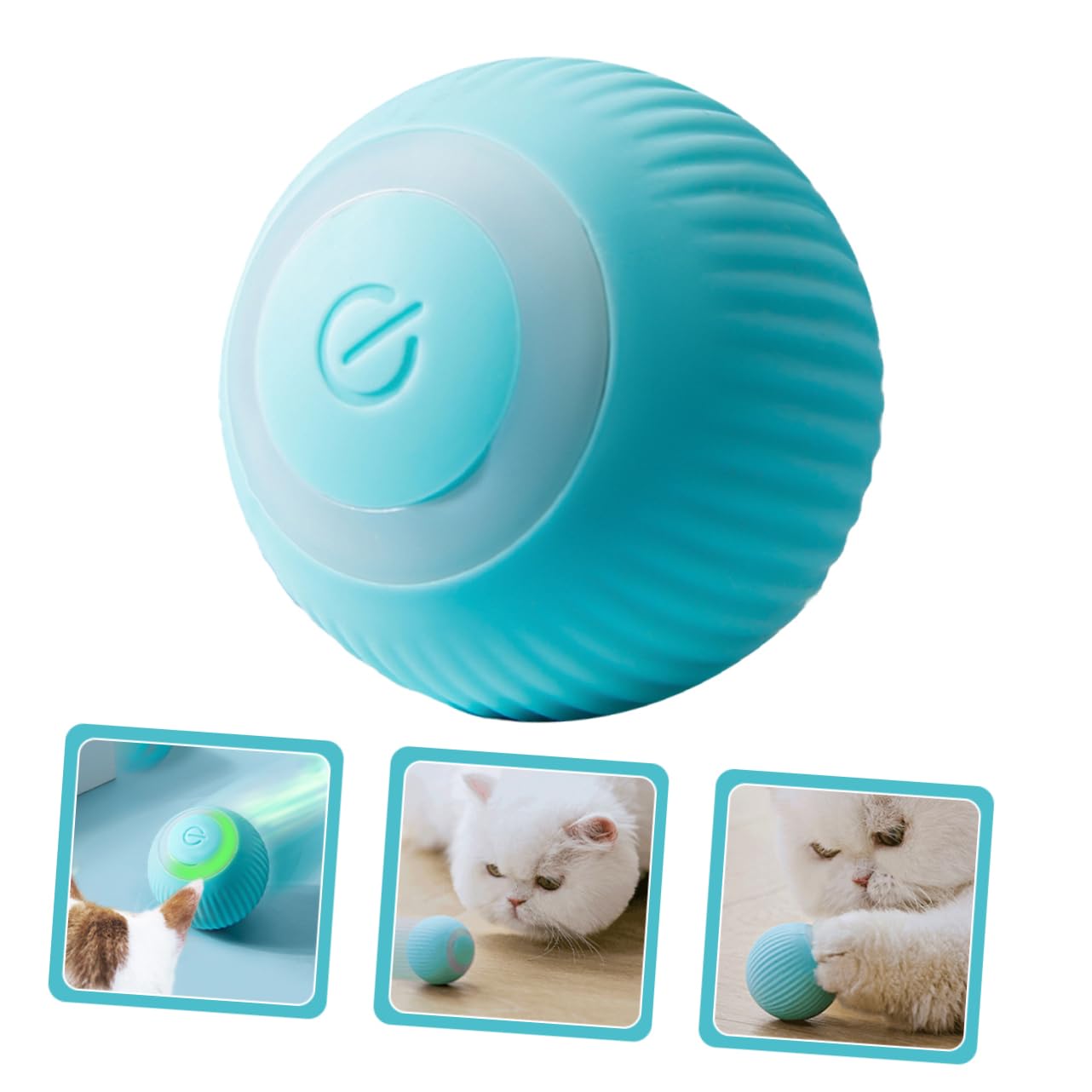 DOITOOL 4 Piezas Inteligente Gato Teaser Bola Divertidas Bolas De Gato Juguetes para Gatitos Interior Gatito Juguete Palo Juguete Gatera Juguete Rascar Bolas De Masticar