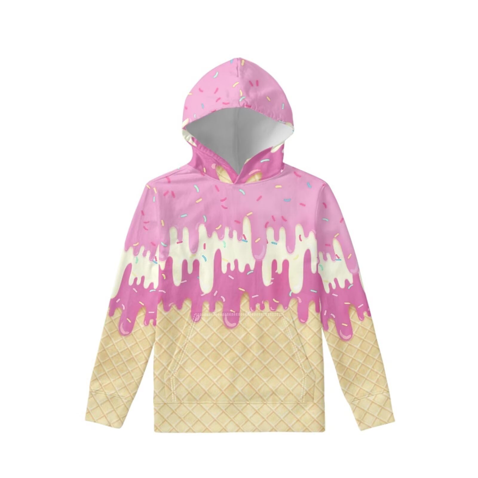 Coloranimal Unisex Girls and Boys Long Sleeve Hoodies Hoody Athletic Pullover Sweatshirts Tops Age 6-16year