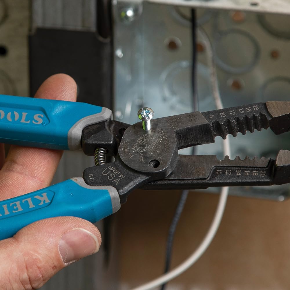 Klein Tools K12035 Klein-Kurve Nożyce do drutu, wytrzymałe narzędzie do ściągania izolacji