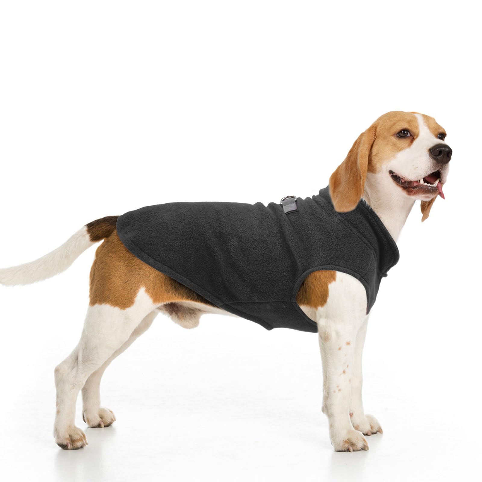 BEAUTYZOO Dog Fleece Vest Sweater Winter Jacket for Small and Medium Large Dogs with D-Ring Leash Cold Weather Coat Hoodie for XS S M Dogs Boy or Girls Wine Red XL