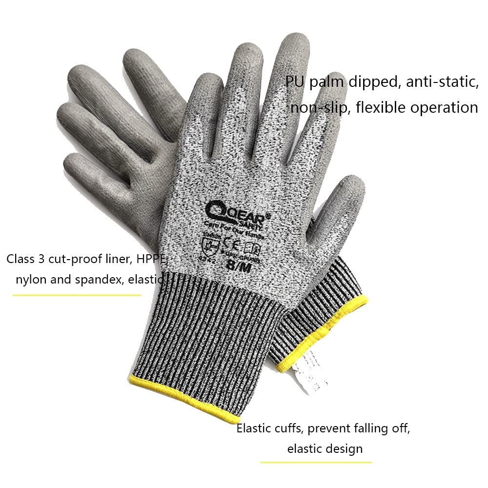 Axdwfd Guantes Resistentes A Los Cortados, Protección De Nivel 5, Grado Alimenticio, Guantes De Seguridad For La Protección De Las Manos Y El Trabajo En El Jardín, Guantes De Cocina (Size : L)
