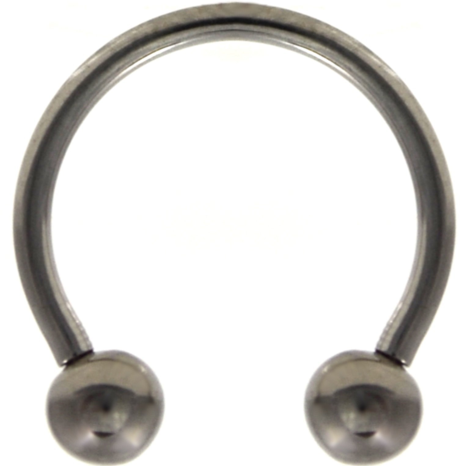 16G 3/8" Internally Threaded Grade 23(G23) Titanium Horseshoe Ring Circular Barbell - Sold in Pairs