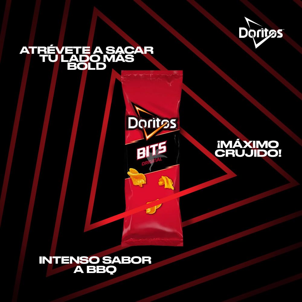Doritos Bits, Snack de Maíz crujiente con sabor original, Producto de Aperitivo Matutano, bolsa individual de aperitivo, 80 gr