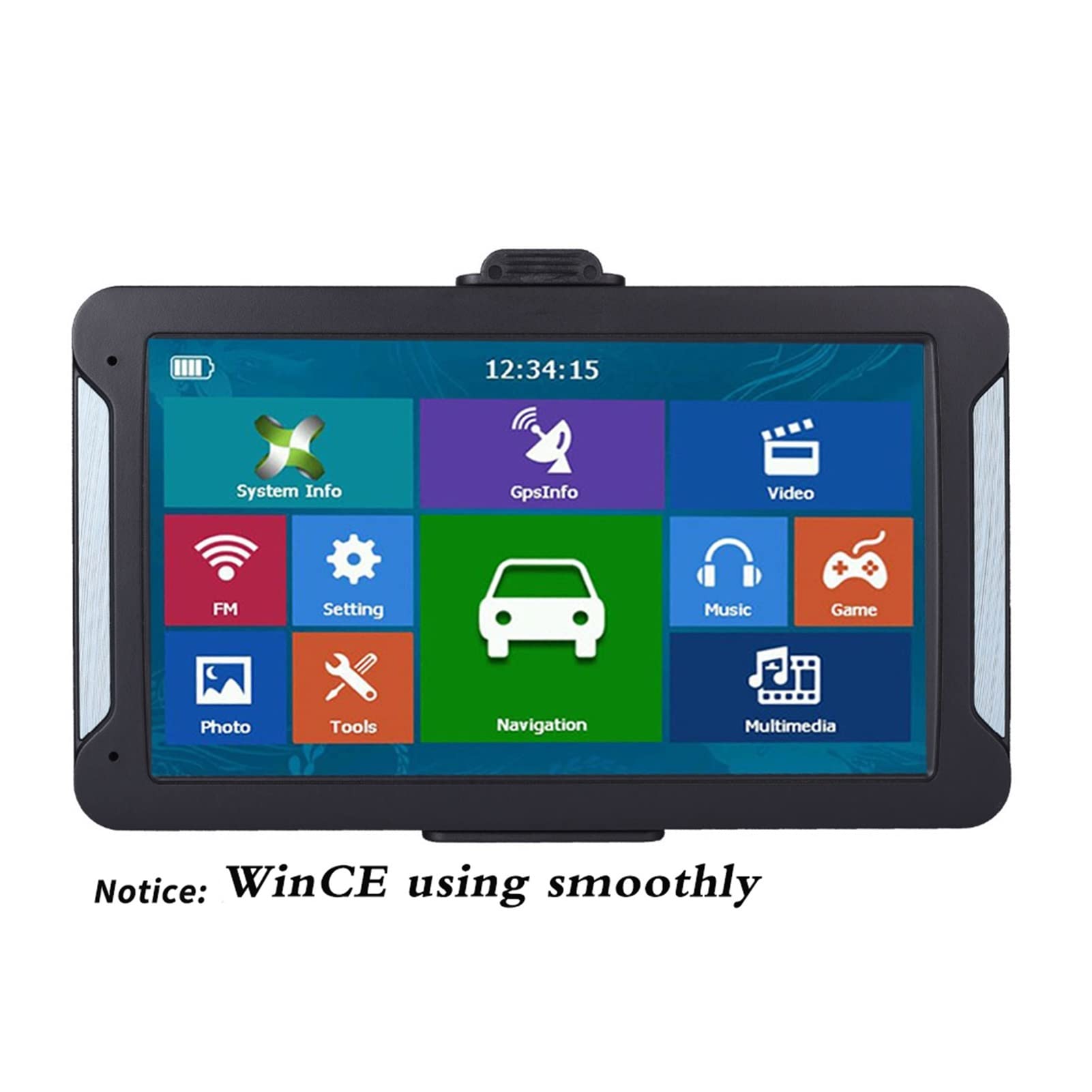 Hd Coche GPS Navegación 8G RAM128-256MB FM Bluetooth Avin Último Mapa de Europa Sat Nav Camión Navegadores(ResistiveWithBT)