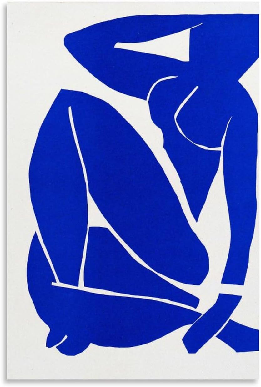 ZZYGGN GMGSW Blue Nude by Henri MatissePoster Abstract Prints Henri Matisse Blue Canvas Wall Art Modern Painting for Office Picture Decor 40x60cmx1 Unframe