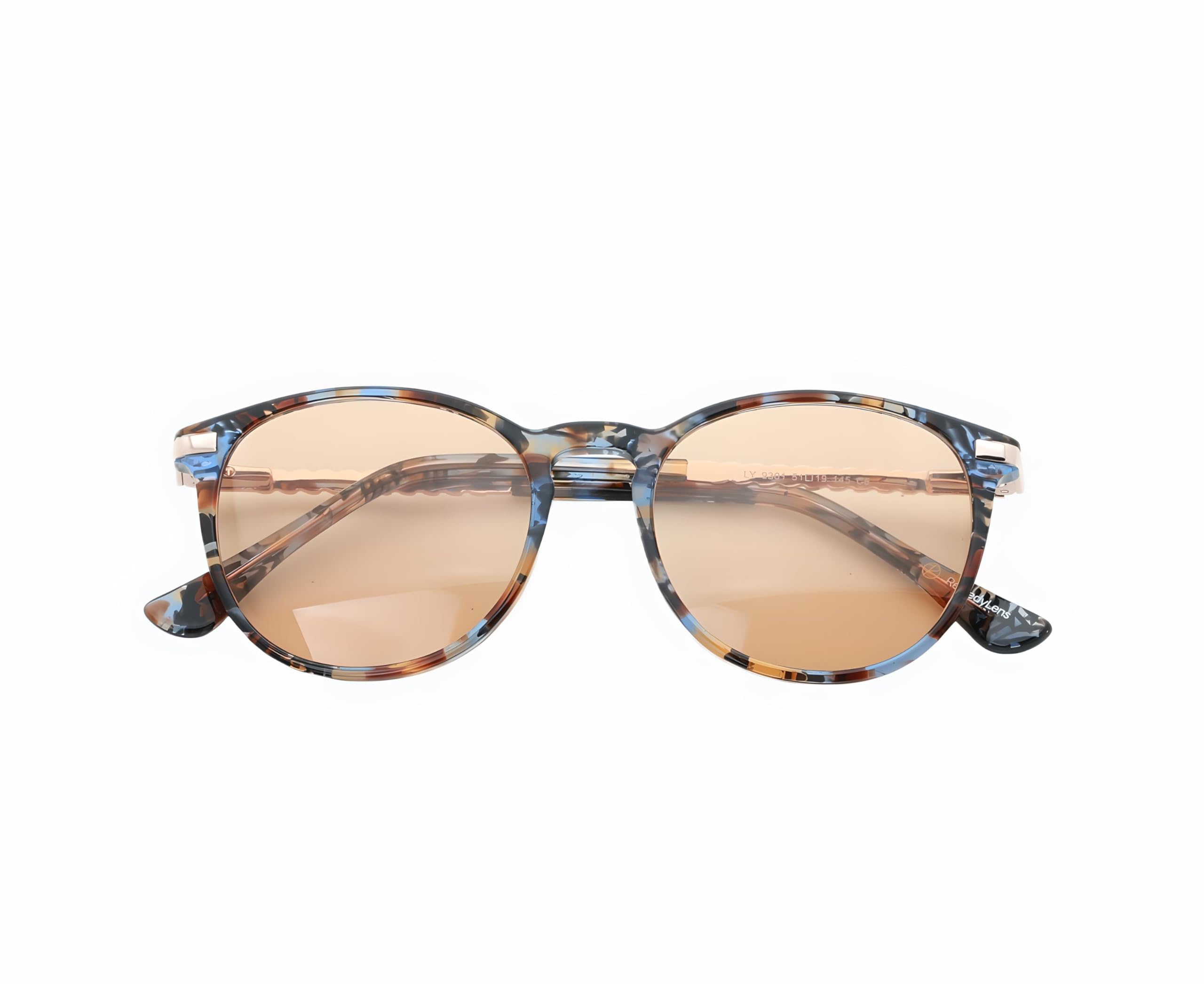 'Eden' - Gafas de acetato de lujo y metal oro rosa FL-41 para migraña y sensibilidad a la luz