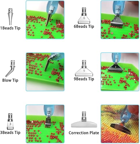 Miniatura 4 de FineGood Kit de 31 piezas de herramientas de pintura de arte de diamante, accesorios de bolígrafo de pintura de arte de diamante, bolígrafos