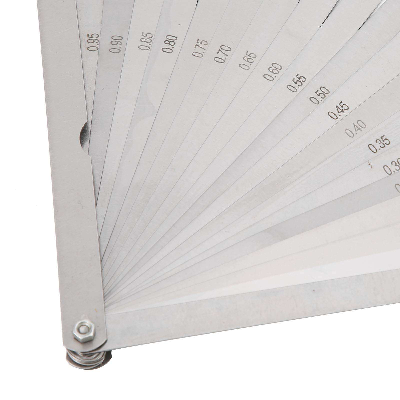 Set di spessimetri professionali in acciaio inossidabile con 20 lame, strumento di misurazione dello spessore metrico, lunghezza 500 mm, per riparazioni automobilistiche e i