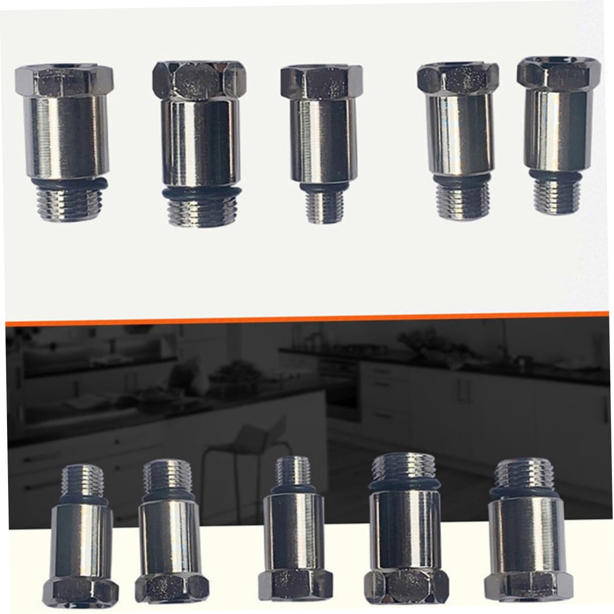 Manómetro de Presión para Cilindros de Motor Gasolina 1 Juego | Rango 0-300 Psi y 0-21 Bar, Adaptadores Rosca Métrica 10/12/14/18 Mm, Puntas Cónicas de Goma