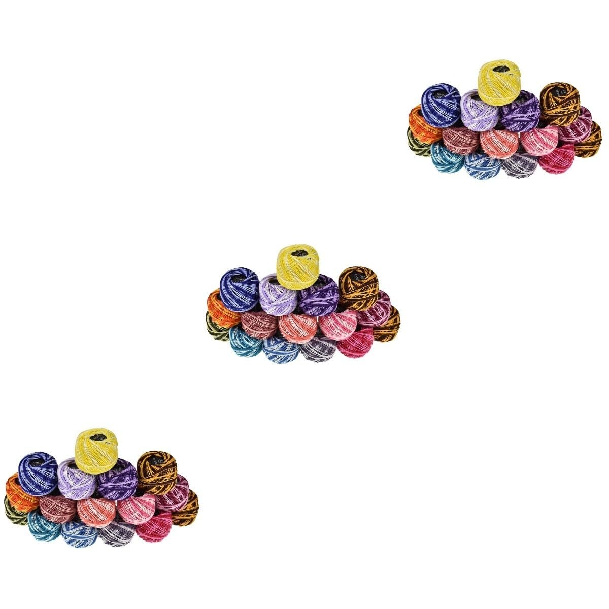 SHINEOFI 3piezas Hilo De Bordar Multicolor Para Manualidades De Hilo De Costura Para Proyectos De Bordado y Tonos