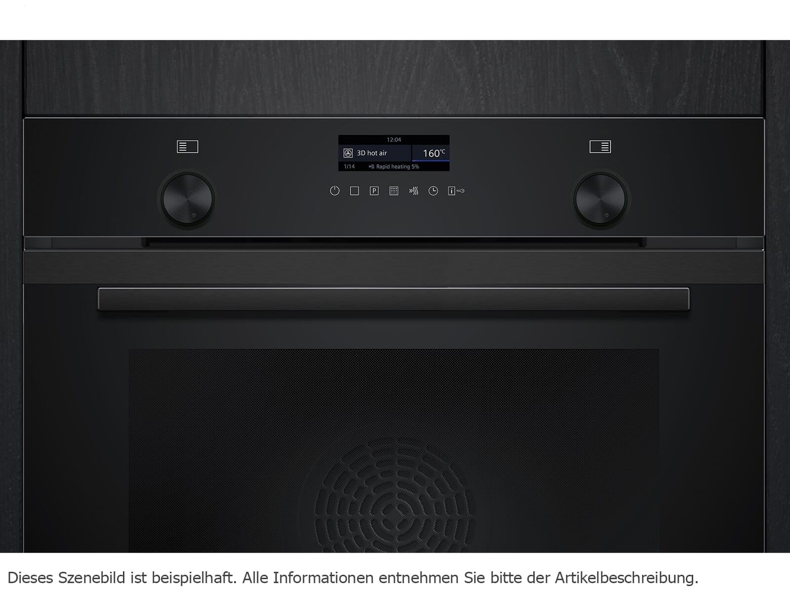Siemens PQ527EA6BZ Set Pyrolyse Backofen Deep Black Inox HB279GBB3 + Induktionskochfeldabzug ED851BS16E