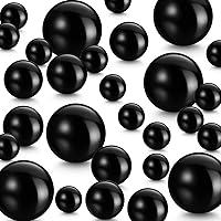 Vista 17 de 150 piezas de perlas falsas para relleno de jarrón, cuentas de maquillaje para jarrón sin agujero, cuentas brillantes de tamaños mixtos, redondas