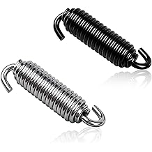 Paquete de 2 resortes de soporte Jiffy universales para Harley-Davidson &ndash; Se adapta a Dyna, Sportster, Road King, Softail, Touring | Negro &amp; Cromo | Acero duradero