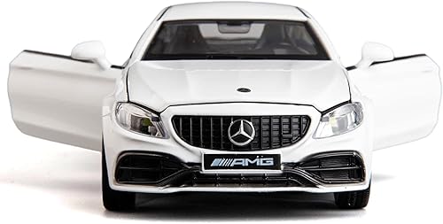 Miniatura 4 de Coche de aleación de fundición a presión 132 modelo Mercedes-Benz C63 AMG coche de juguete blanco