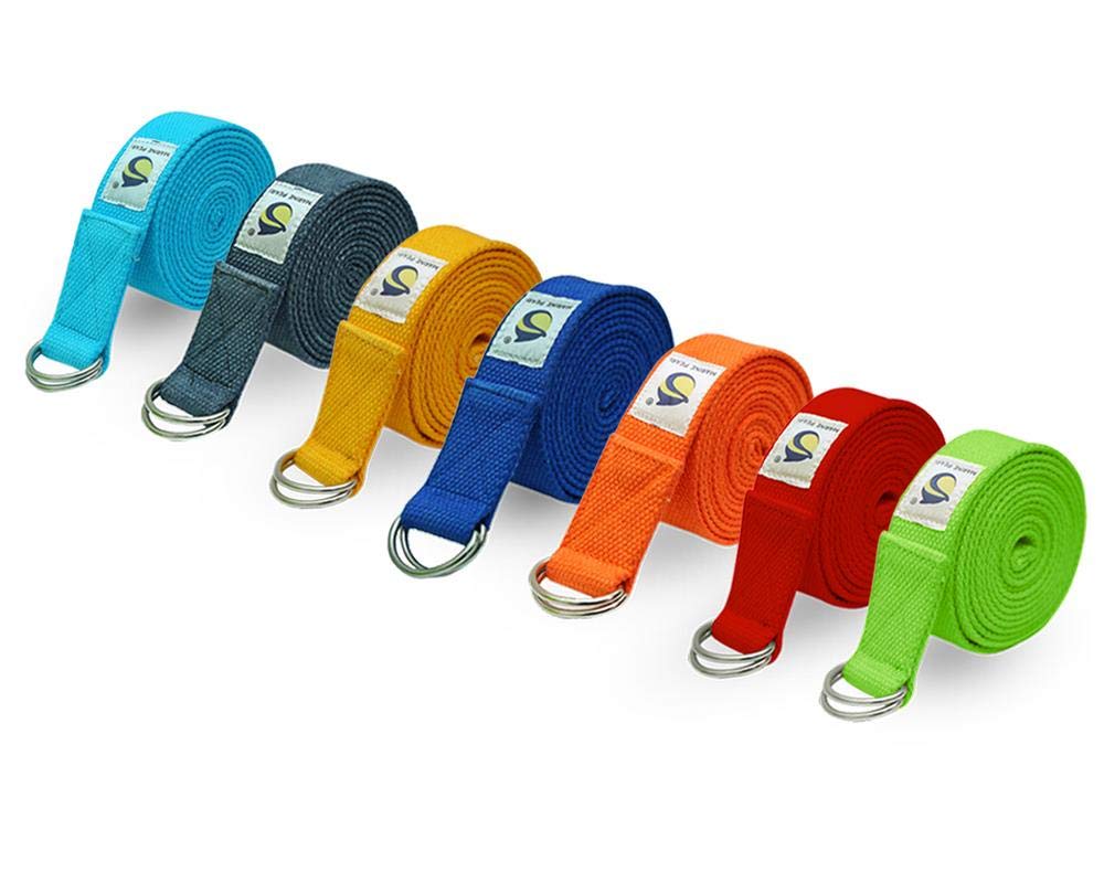 Marine Pearl 8ft Set of 7 Heavy Duty Yoga Strap - Many Stylish Colors, Best for Daily Stretchng, Yoga Pilates, Physical Therapy, Fitness(Multi) (B07T3SXMDX) Amazon Price History, Amazon Price Tracker