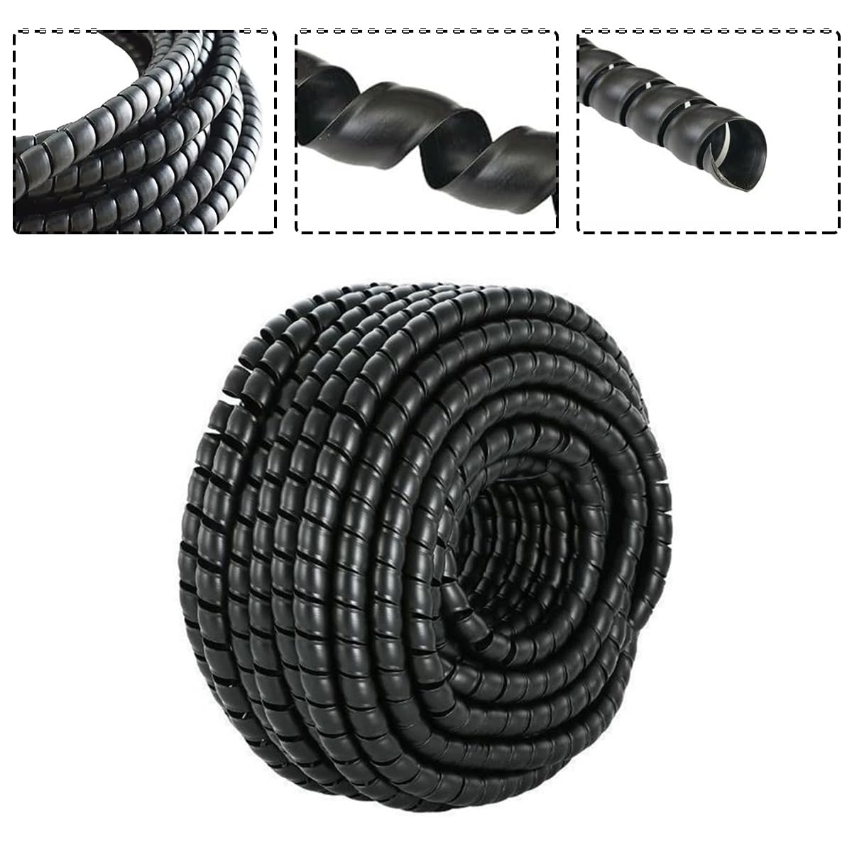 Kabelschutz for Hydraulische Pneumatikschläuche | Flexibles Schutzrohr 5m | HDPE-Spiralhülle for Ladekabel Von Elektrofahrzeugen Und Klimaanlagenrohre(32mm)