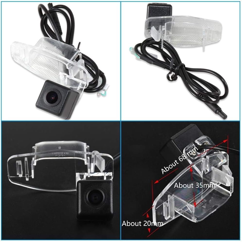 EWAY Backup Camera for Select Honda Accord Civic, for Acura MDX RL TL TSX ILX, Reverse Camera with Factory Style Rear License Plate Light Housing - RCA Plug for Aftermarket Radio Monitor
