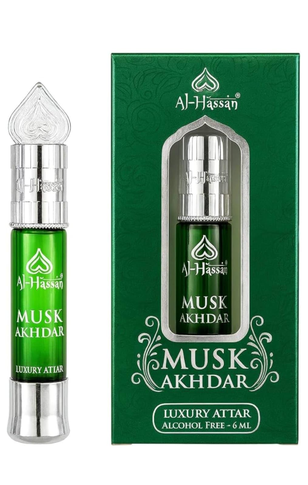 Al-Hassan Musk Akhdar Luxury Attar Perfume Oil for Men & Women | Alcohol-Free Long Lasting Musk Fragrance | Premium Arabic Roll-On Attar | 6ml-picture-11