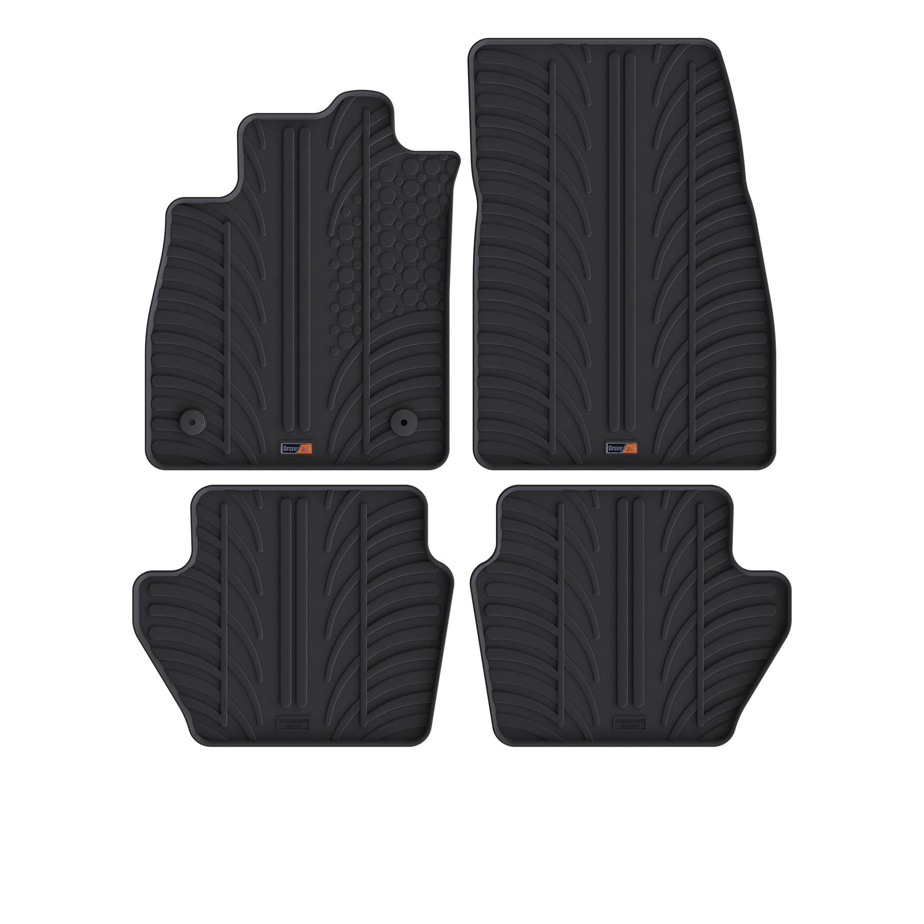 Travall Mats Tappertini Abitacolo Compatibili con Ford Fiesta 5 Porte Hatchback (2017-Corrente) Ford Puma (2020-Corrente) TRM1324 - Tappertini Auto in Gomma Originali