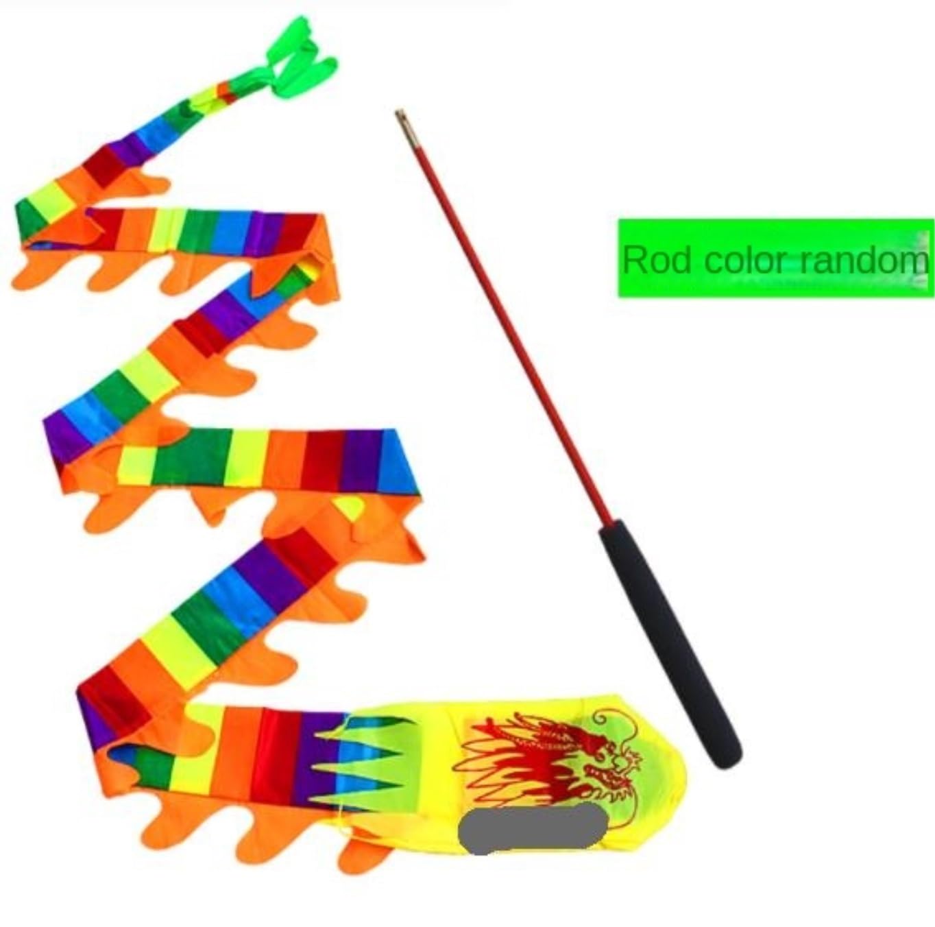 Drago Cinese per Feste Drago 3D del Nastro di Colore Seta per Lo Streamer Danza Fitness All'aperto Feste Cinesi in Italia(1.3m)