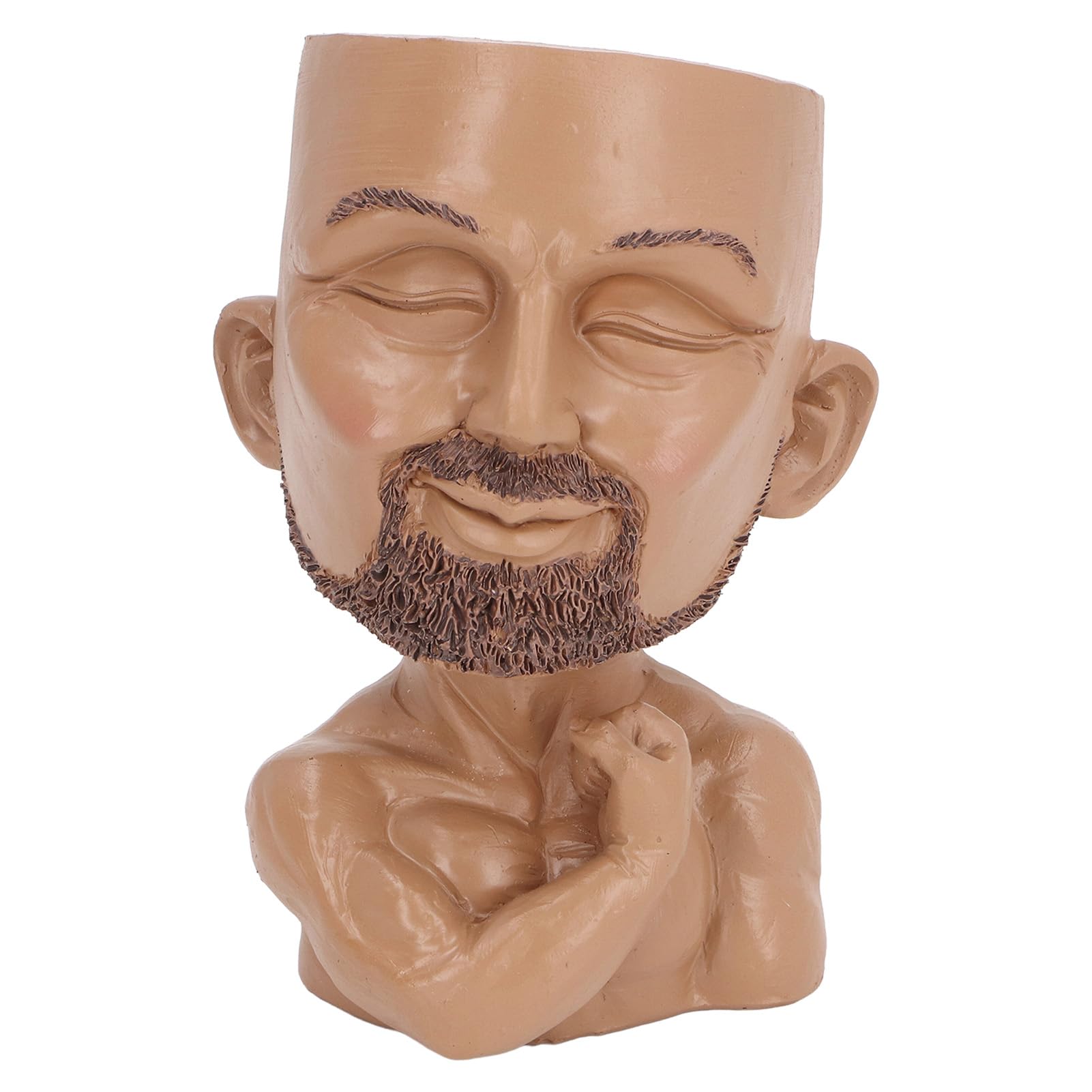 Pot de fleurs original en forme de buste masculin à offrir pour la maison