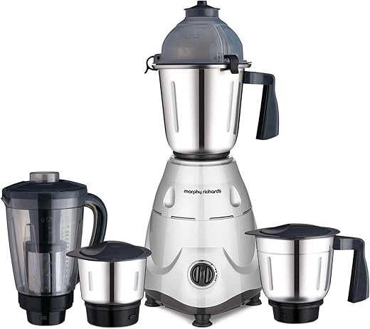 Morphy Richards Icon Superb 750W Mixer Grinder, 4 Jars, Silver and Black